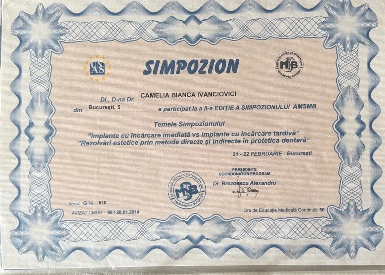 Simpozion AMSMB – Implante și Protetică Dentară